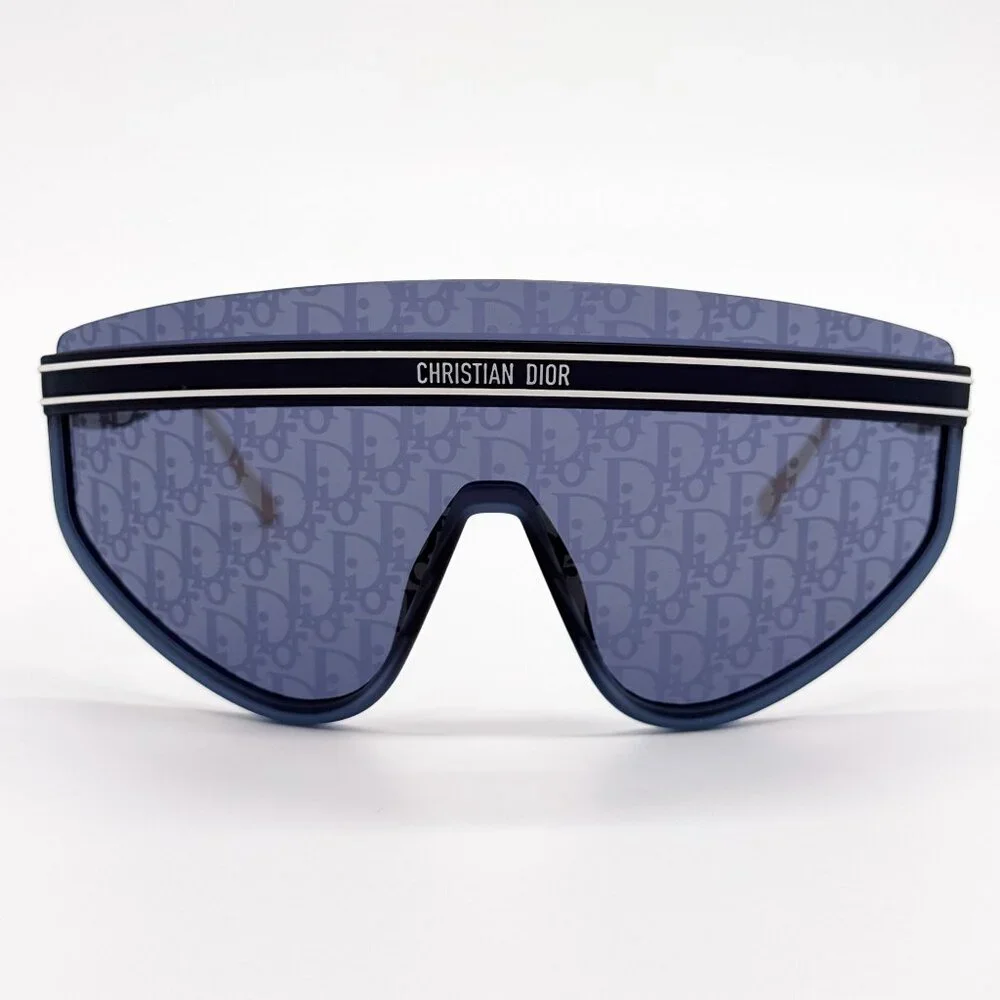 NEW DIOR SUNGLASSES DIORCLUB M2U 31B8 SHIELD GOLD/BLUE UNISEX EYEWEAR DIOR - Picture 3 of 11